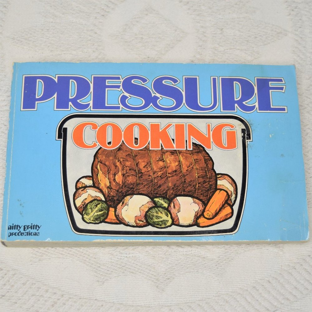 70’s Pressure Cooking Alma P Ralston Vegetarian Kitchen Vintage Cook Book Art
